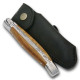 Laguiole folding knife Olive Wood handle stainless steel + Finest quality leather sheath - Image 1899