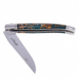 Couteau Laguiole avec manche teinté cannelle verte