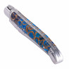Couteau laguiole avec manche teinté cannelle bleue