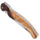 Laguiole bird damascus knife in olive wood and violet wood - Image 2470