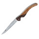Laguiole bird damascus knife in olive wood and violet wood - Image 2472