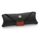 Black horizontal leather case for Laguiole with brown part - Image 2481