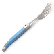 Fourchette Laguiole ABS de couleur bleue vue de dessous - Image 2553