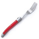 Fourchette Laguiole ABS de couleur rouge vue de dessous - Image 2559