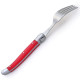 Fourchette Laguiole ABS de couleur rouge vue de dessus - Image 2560