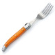 Fourchette Laguiole ABS de couleur orange vue de dessous - Image 2565