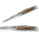 laguiole knife with corkscrew olive wood handle and stainless steel bolsters - Image 2781