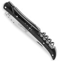 laguiole pocket knife with ebony wood handle and brass bolsters, corkscrew - Image 2788