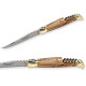 laguiole pocket knife with olive wood handle and brass bolsters - Image 2794