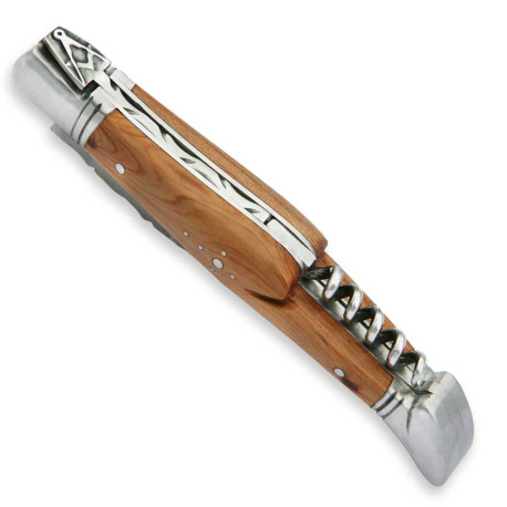 laguiole freemason knife juniper burl handle with corkscrew - Image 2797