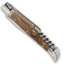 laguiole freemason knife juniper burl handle with corkscrew - Image 2798