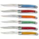 Set of 6 Laguiole steak knives ABS in assorted colors handles - Image 2812