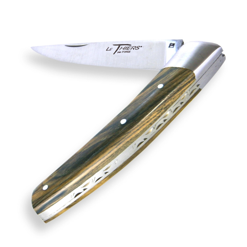 Thiers knife pistachio wood handle made in France laguiole Iforge