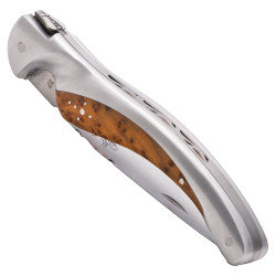 Couteau laguiole oiseau alu et bois de thuya