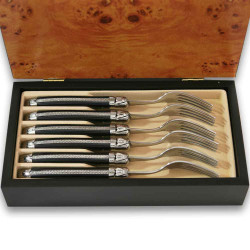 Coffret de 6 fourchettes Laguiole ABS luxe noire