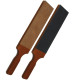 Extra large razor paddle strop in wood and leather - Image 396