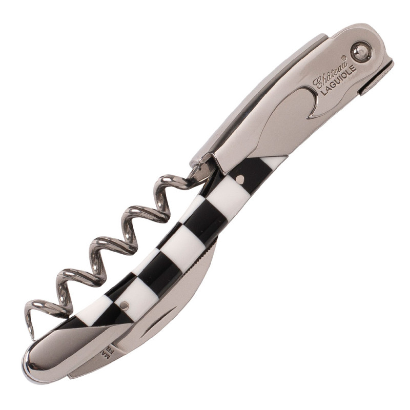 Wine opener Château-laguiole Grand Cru black and white handle