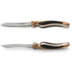 Laguiole bird steak knives with ebony and olive wood handle
