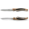 Laguiole bird steak knives with ebony and olive wood handle