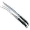 Laguiole Carving Set Black Horn Handle with stainless steel bolsters