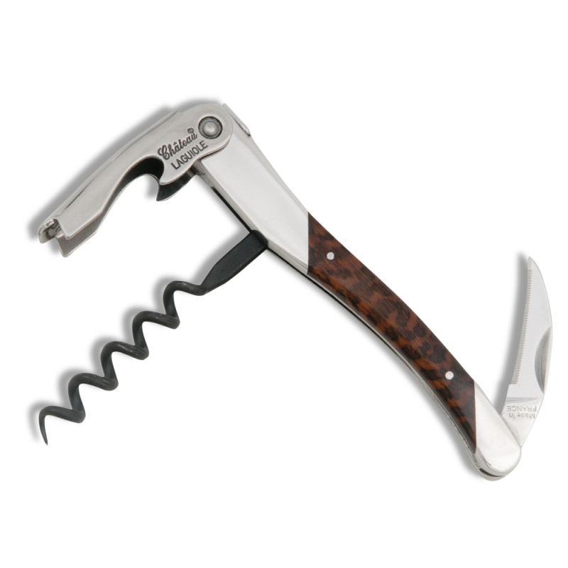 Wine opener château laguiole grand cru with mimosa wood handle
