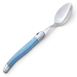 Box of 6 blue ABS Laguiole soup spoons