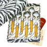 Coffret de  6 cuillères à soupe Laguiole ABS de couleur jaune