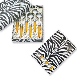Coffret de  6 cuillères à soupe Laguiole ABS de couleur jaune