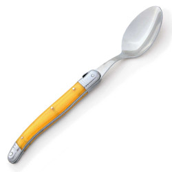 Coffret de  6 cuillères à soupe Laguiole ABS de couleur jaune