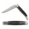 Ebony Wood Laguiole knife, spring and plates fileworked