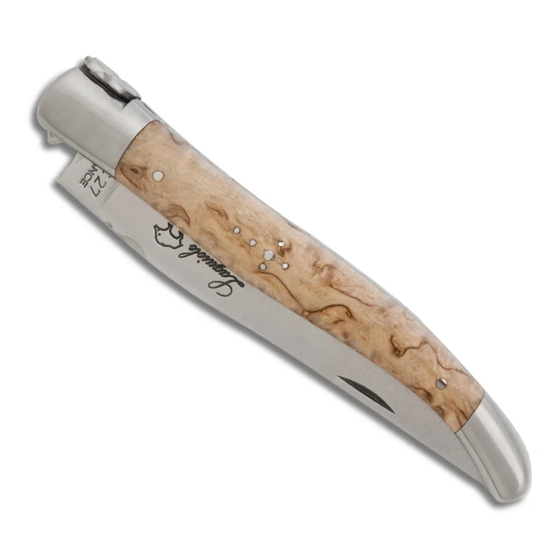 Shamrock Laguiole with birch wood handle