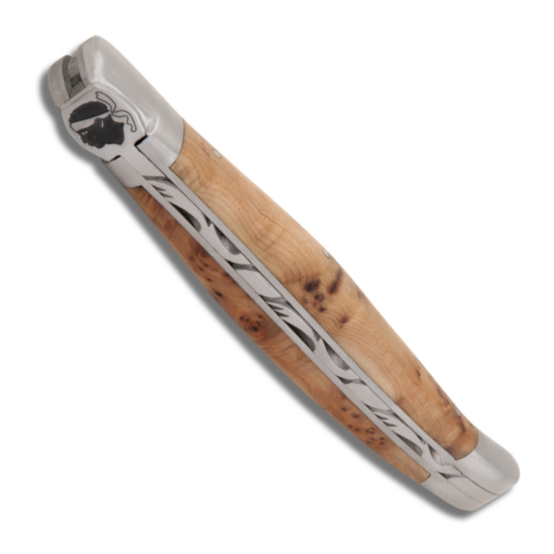Laguiole knife Corse with juniper burl handle