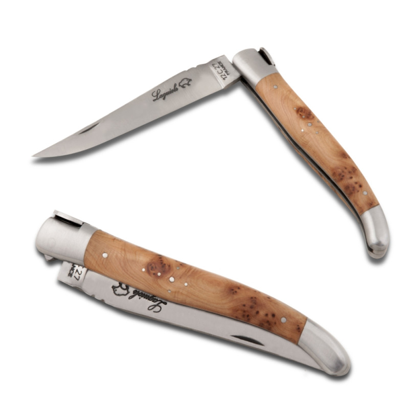 Laguiole knife corse with juniper burl handle made in France