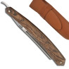 Buffalo razor 5/8 in Bocote Wood - Chiselled decoration triangle on the back of the blade