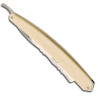 Historic Straight Razor 6/8 Bone handled - Forged decorated on the back of the blade