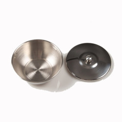 Stainless steel shaving bowl with cover