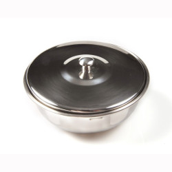 Stainless steel shaving bowl with cover
