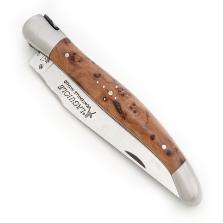 Laguiole Knife Thuya Burl Handle, bee inlayed mother of pearl - Image 788