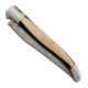 Couteau Laguiole avec manche bi-matière ébène et buis, lame en acier Damas fermé - Image 921