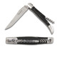 Ebony Wood Laguiole knife, spring and plates fileworked, with corkscrew - Image 937