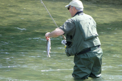 Un jour de pêche avec mon Laguiole